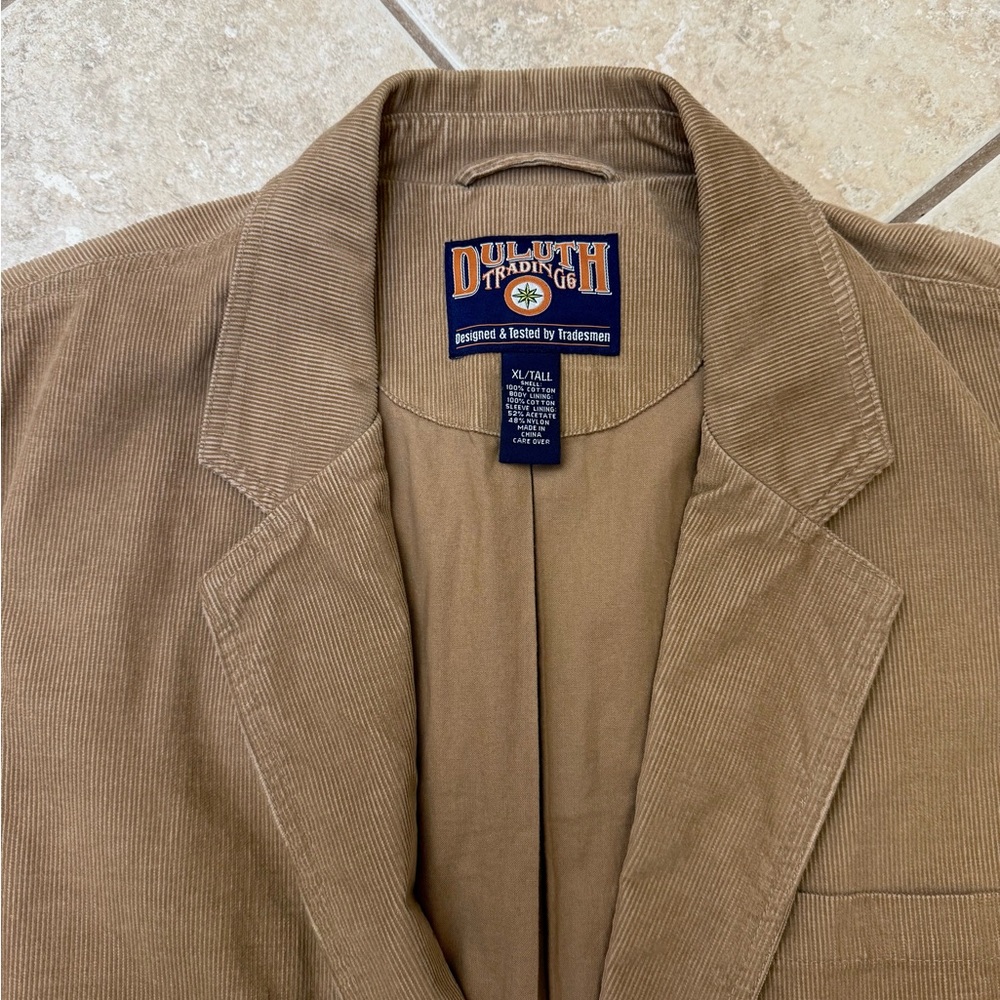 Duluth Trading Tan Corduroy Blazer